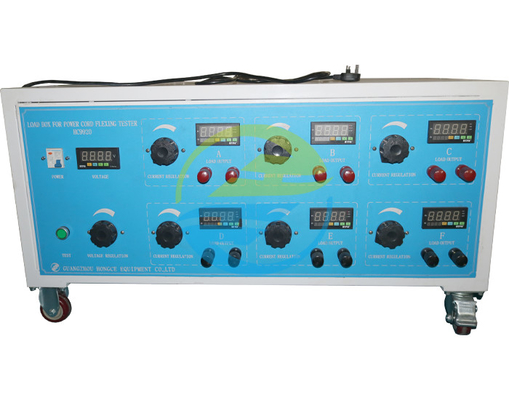 Harga yang pantas 6 stasiun Load Box Untuk Power Cord Flexing Tester dengan Kabel pengujian peralatan on line