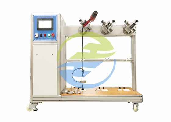 IEC60335-1 Peralatan Rumah Tangga Pasokan Kabel Flexing Test Apparatus 3 Stasiun Sinkronisasi Bekerja