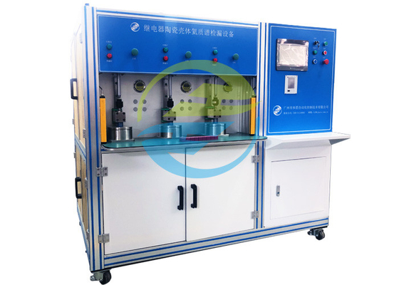 Kapasitas ≥ 205 pcs/h Peralatan deteksi kebocoran spektrometri massa helium keramik rel